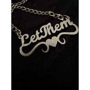 “Let Them” Inspired By Mel Robbins Book Self Worth Motivation Necklace SilverTn